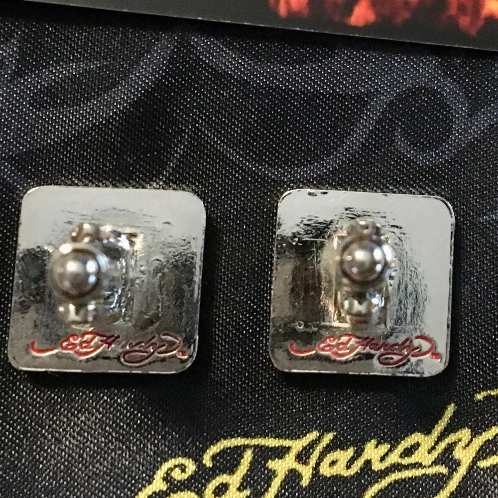 Ed Hardy Geisha Cufflinks w/pouch and COA - Picture 4 of 5